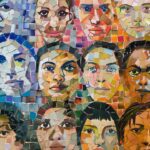 Colorful mosaic collage depicting diverse faces representing unity, inclusion, and connection — symbolizing the collective strength and diversity.